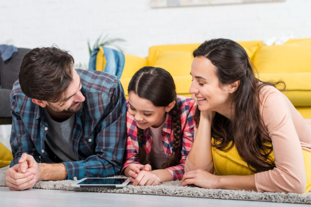 A family having fun together
